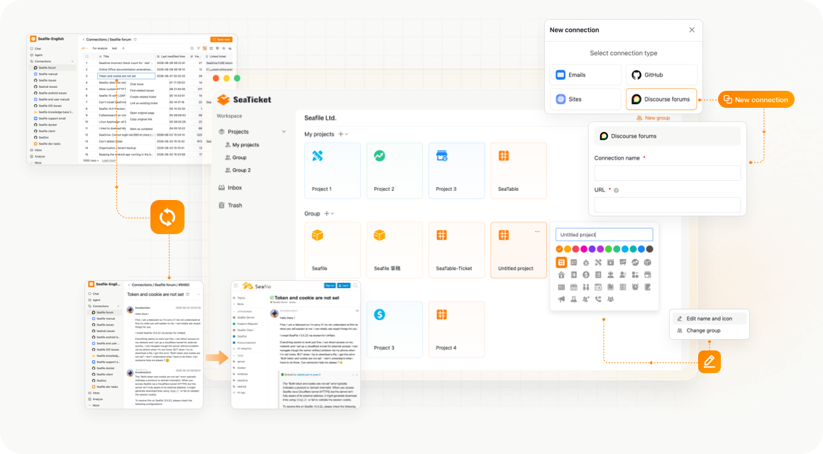 Support inbox workspace